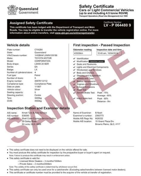 Mobile Roadworthy and Safety Certificates Ipswich.